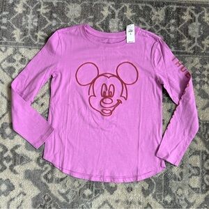 NWT GAP Disney Mickey Girls Long Sleeve Tshirt